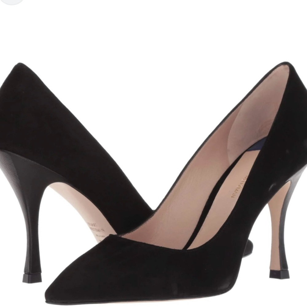 Stuart Weitzman Tippi black 105mm suede heels. New in box. Never worn.